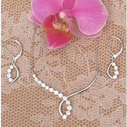 Natalia CZ Diamond Journey Necklace Set