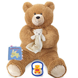 Lil' Hunka Love Bear with Buddy Blanket, Rattle and Book
