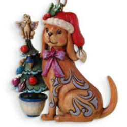 Festive Dog Christmas Tree Ornament