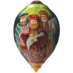 Hand Painted Three Kings & Christ Ornament