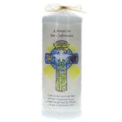 Confirmation Candle with Dove and Cross