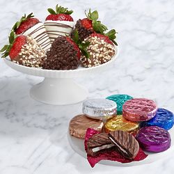Chocolate Covered Oreo Cookies & Half Dozen Fancy Strawberries