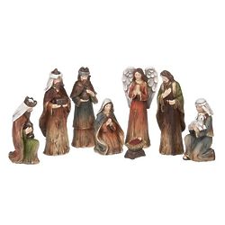 8 Piece Wood-Look Nativity Set