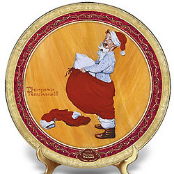 2014 Norman Rockwell Scotty Plays Santa Christmas Collector Plate