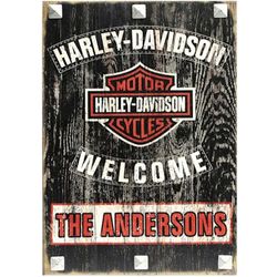 Personalized Harley Davidson Welcome Sign
