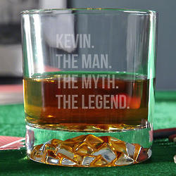 The Man, the Myth, the Legend Personalized Whiskey Glass