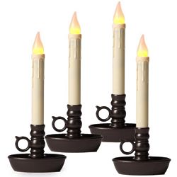 4 Cordless Battery Candles with Timer