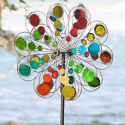 Multi-Colored Mirror Wind Spinner