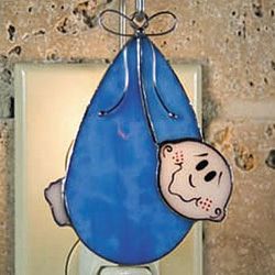 Baby Boy Stained Glass Ornament