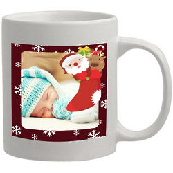 Personalized Photo Stocking Christmas Coffee Mug