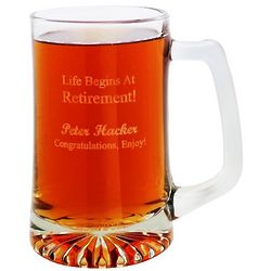 Life Begins at Retirement Personalized Tankard