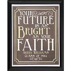 Personalized Bright as Your Faith Print