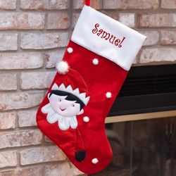 Elf Personalized Christmas Stocking