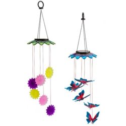 Butterfly or Flower Solar Color-Changing Mobile