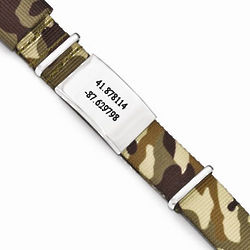 Personalized Men's Stainless Steel Camouflage ID Bracelet