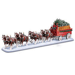 Budweiser Clydesdales Holiday Sculpture