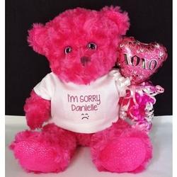 Personalized I'm Sorry Pink Teddy Bear