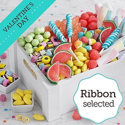 Sweet Surprises Gift Crate with Valentine's Day Ribbon
