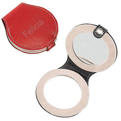 Leather Compact Purse Mirror