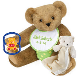 Baby Bear with Buddy Blanket and Rattle