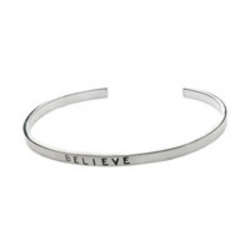 Believe Sterling Silver Stackable Friendship Bracelet
