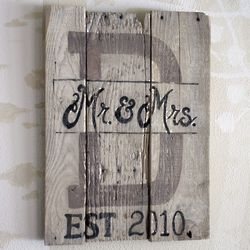 Mr & Mrs Personalized Wedding Date Sign