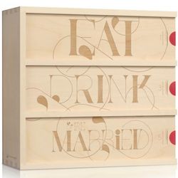 Eat Drink & Be Married Anniversary Wine Box