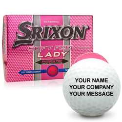 Lady's Personalized Soft Feel Passion Pink Golf Balls
