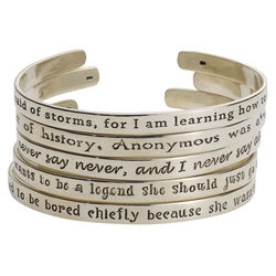 Famous Quotes by Famous Women Cuff Bracelet