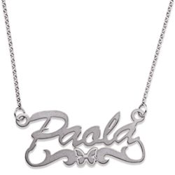 Personalized Name Necklace with Sterling Silver Butterfly