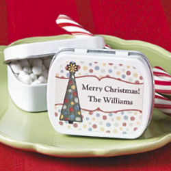 Personalized Antique Christmas Mint Tins