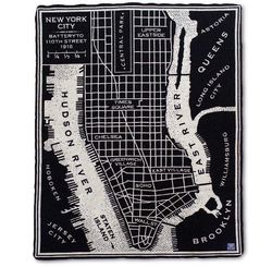 New York City 1916 Map Throw