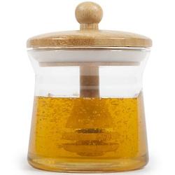 Bamboo Lid Glass Honey Pot