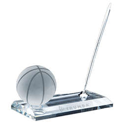 Crystal Basketball Pen Set Award