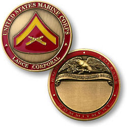 Engravable Marine Corps Keepsake Coin by Rank