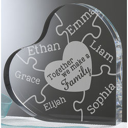 Together We Make a Family Personalized Heart Decor