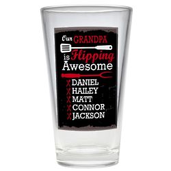 Personalized Flipping Awesome Pub Glass