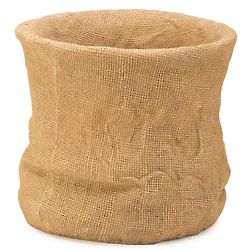 Small Resin Burlap Sack Container for Fireplace