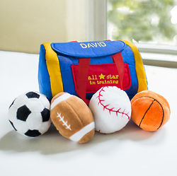 Personalized All-Star-in-Training Bag and Ball Toys