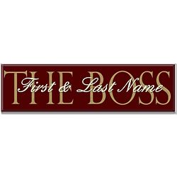 The Boss Leader 20" Personalized Wood Sign