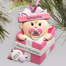 Personalized Special Delivery Girl Ornament