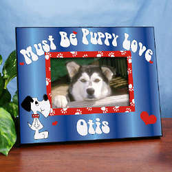 Must Be Puppy Love Printed Picture Frame