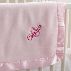 Personalized Pink Baby Girl Blanket