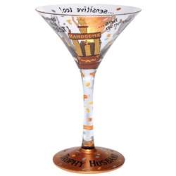 Trophy Husband Martini Glass