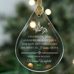 Love From Heaven Christmas Memorial Ornament