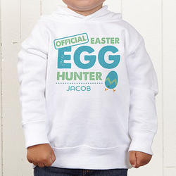 Easter Egg Hunter Personalized Toddler Hooded Sweatshirt