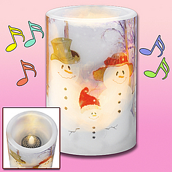Snowman Singing Candle