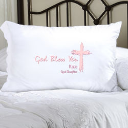 Personalized Pink Message of Faith Pillow Case