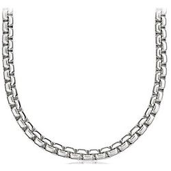Rounded Venetian Link Necklace in Sterling Silver