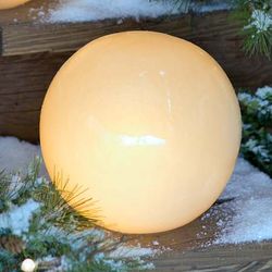 Glowing Outdoor Amber Globe with Auto Timer